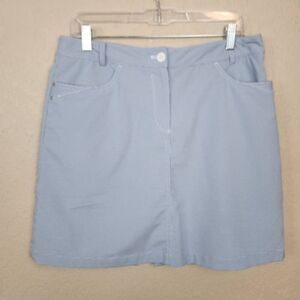 N Vo by Lanctot Blue and White Plaid Active Skort Size 10 (5030)